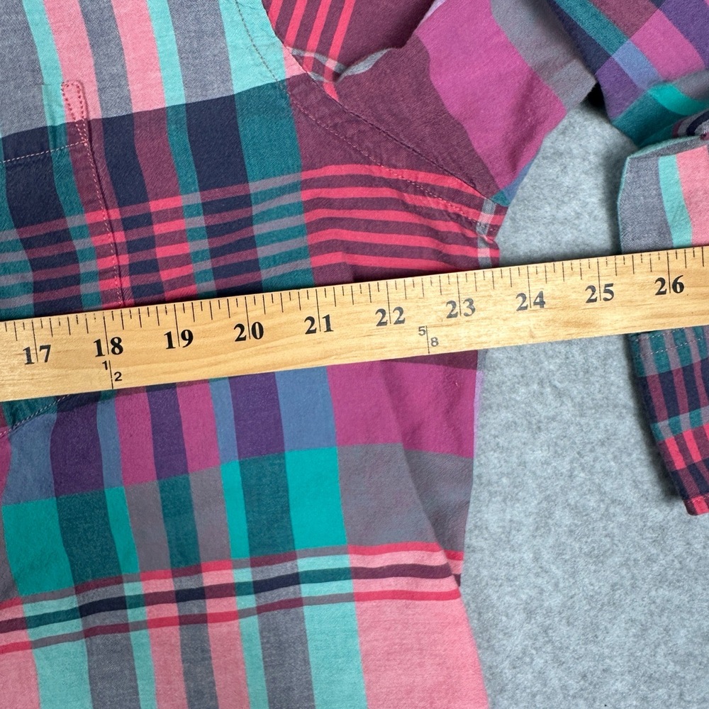 Old Navy Shirt Mens XL Pink Plaid Slim Fit Button Down Long Sleeve Casual - Picture 4 of 8